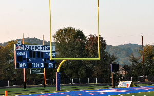   Endzone of the Page High football field.  